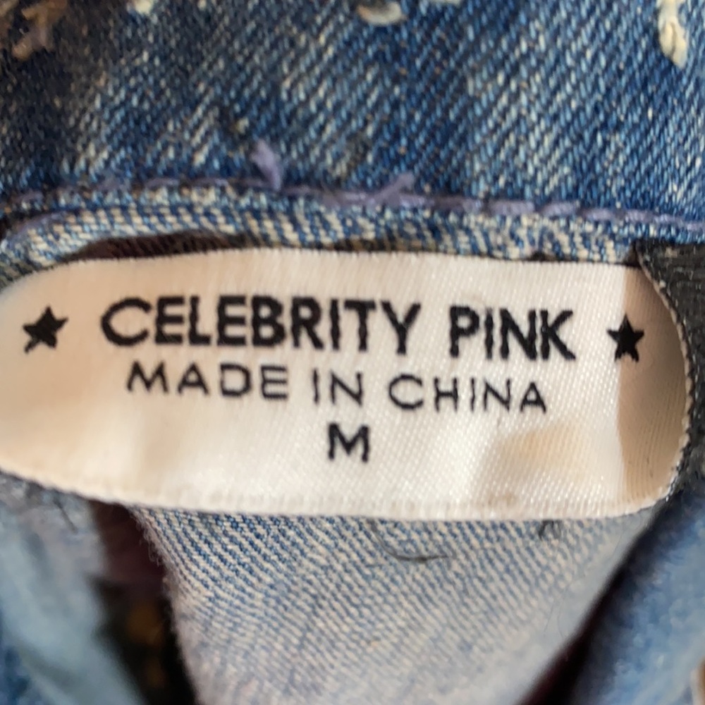 Distresses Celebrity Pink Cut Jacket Vest - Picture 3 of 4